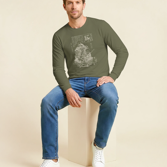 Takeda Shingen Daimyo Ukiyo-e Unisex Long Sleeve Tee - Samurai Original