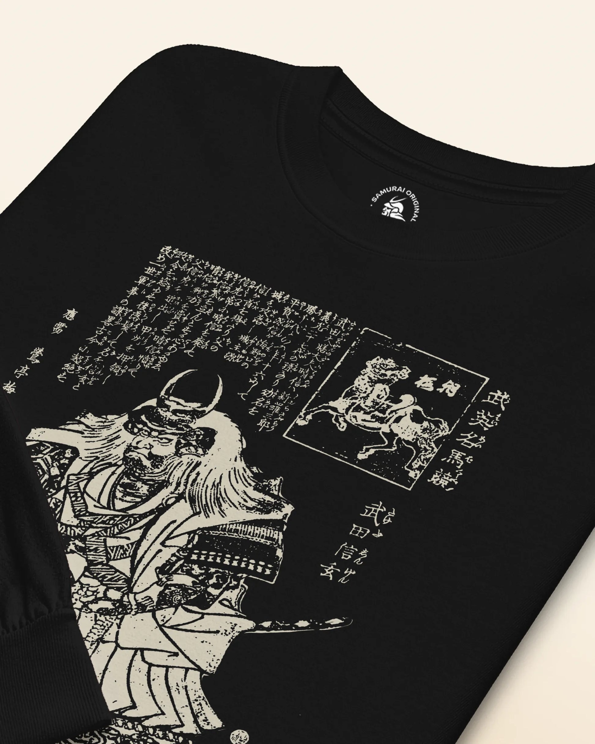 Takeda Shingen Daimyo Ukiyo-e Unisex Long Sleeve Tee - Samurai Original