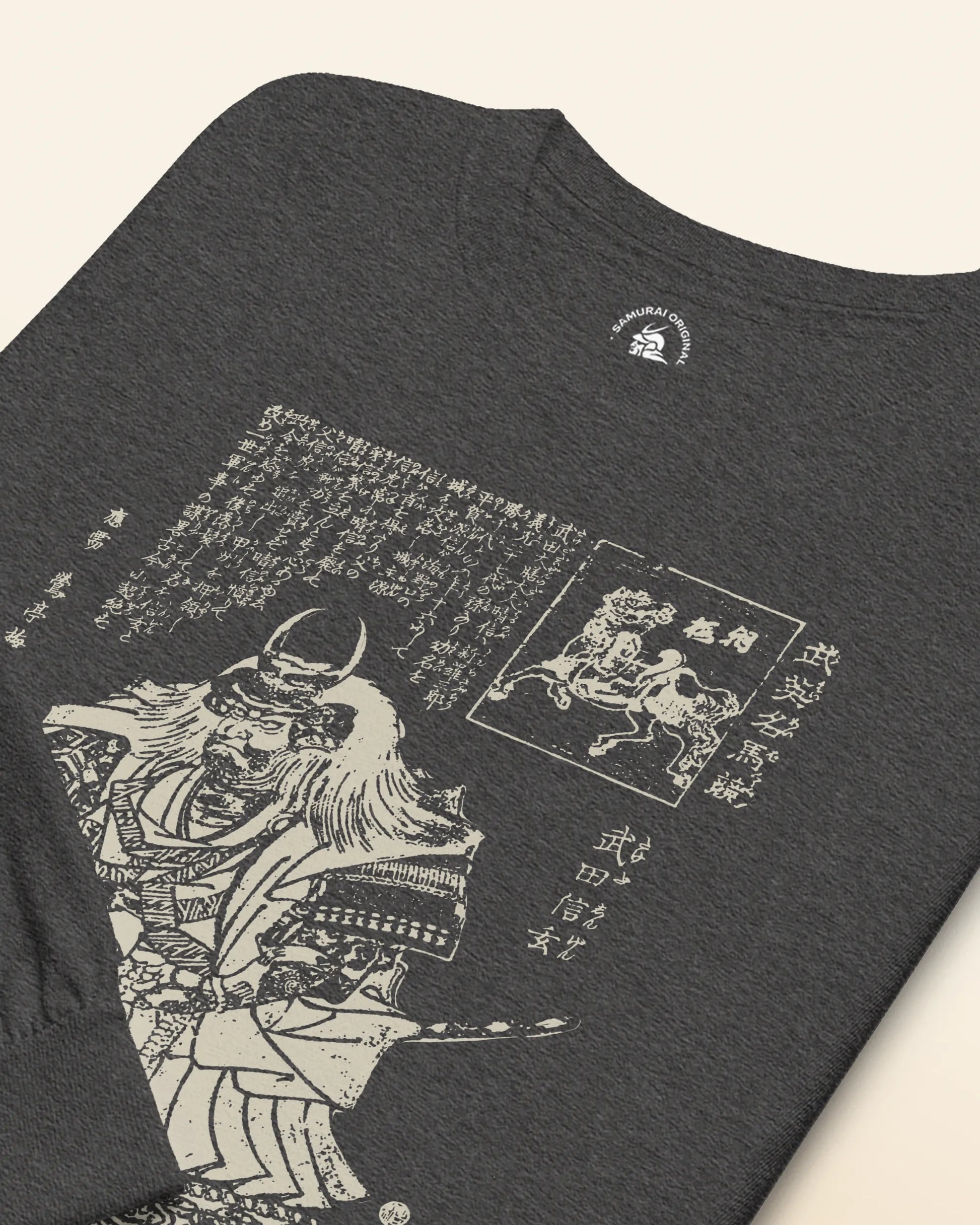 Takeda Shingen Daimyo Ukiyo-e Unisex Long Sleeve Tee - Samurai Original
