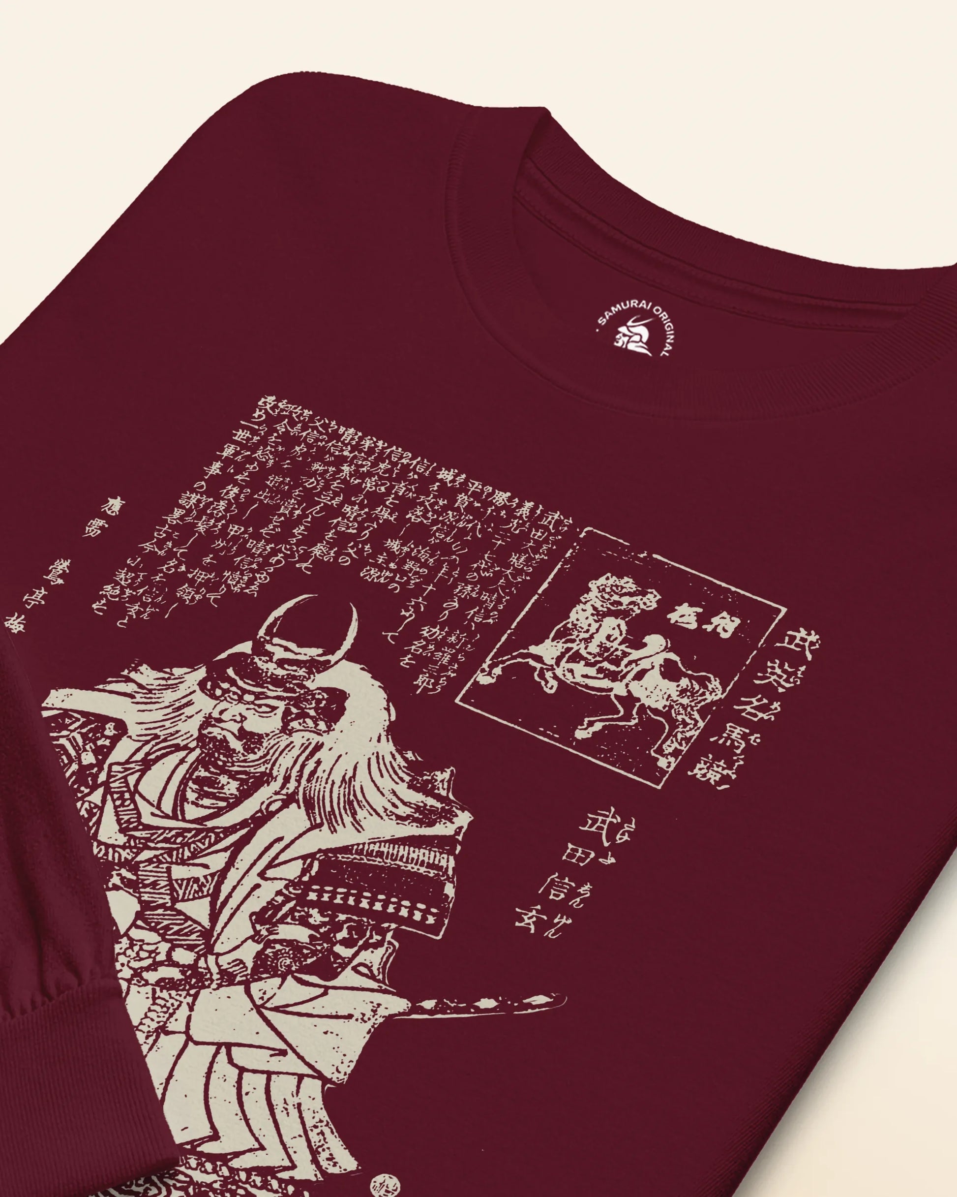 Takeda Shingen Daimyo Ukiyo-e Unisex Long Sleeve Tee - Samurai Original