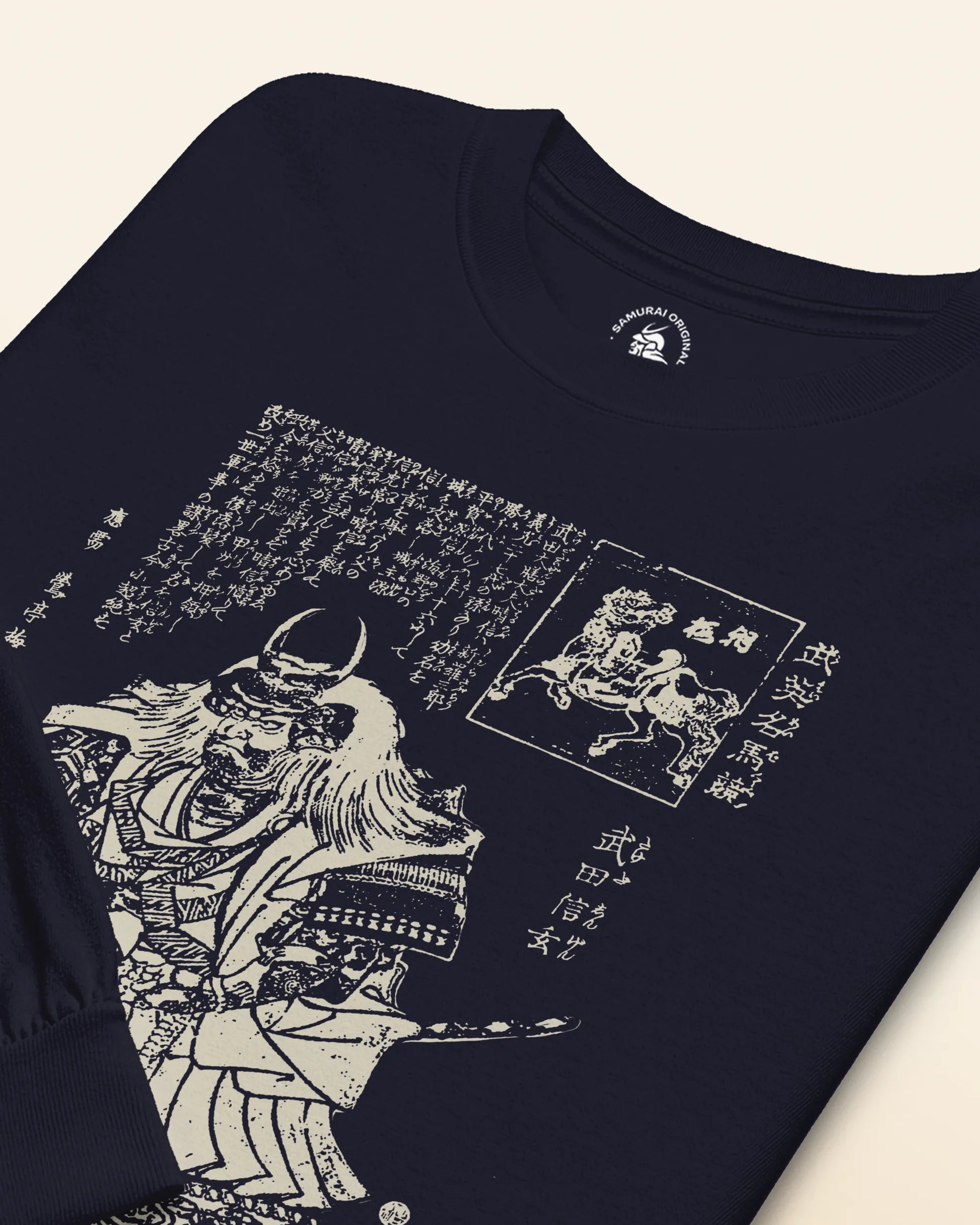 Takeda Shingen Daimyo Ukiyo-e Unisex Long Sleeve Tee - Samurai Original