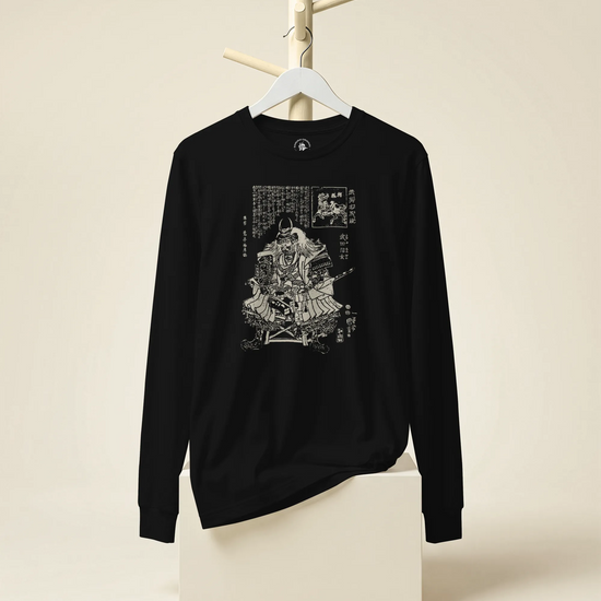 Takeda Shingen Daimyo Ukiyo-e Unisex Long Sleeve Tee - Samurai Original