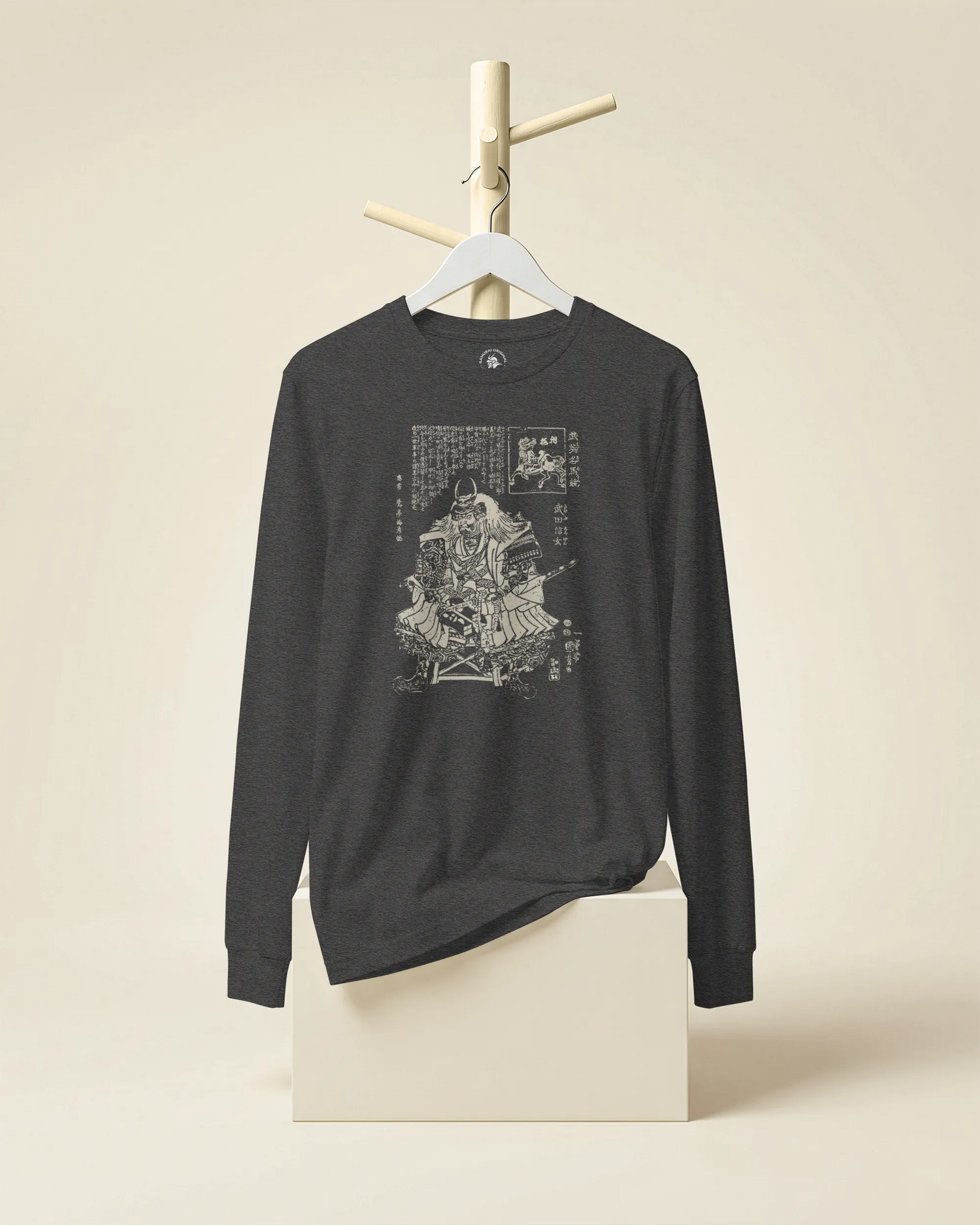 Takeda Shingen Daimyo Ukiyo-e Unisex Long Sleeve Tee - Samurai Original