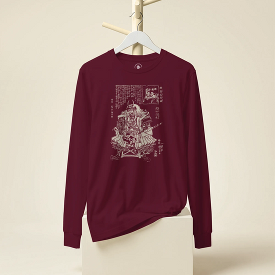Takeda Shingen Daimyo Ukiyo-e Unisex Long Sleeve Tee - Samurai Original