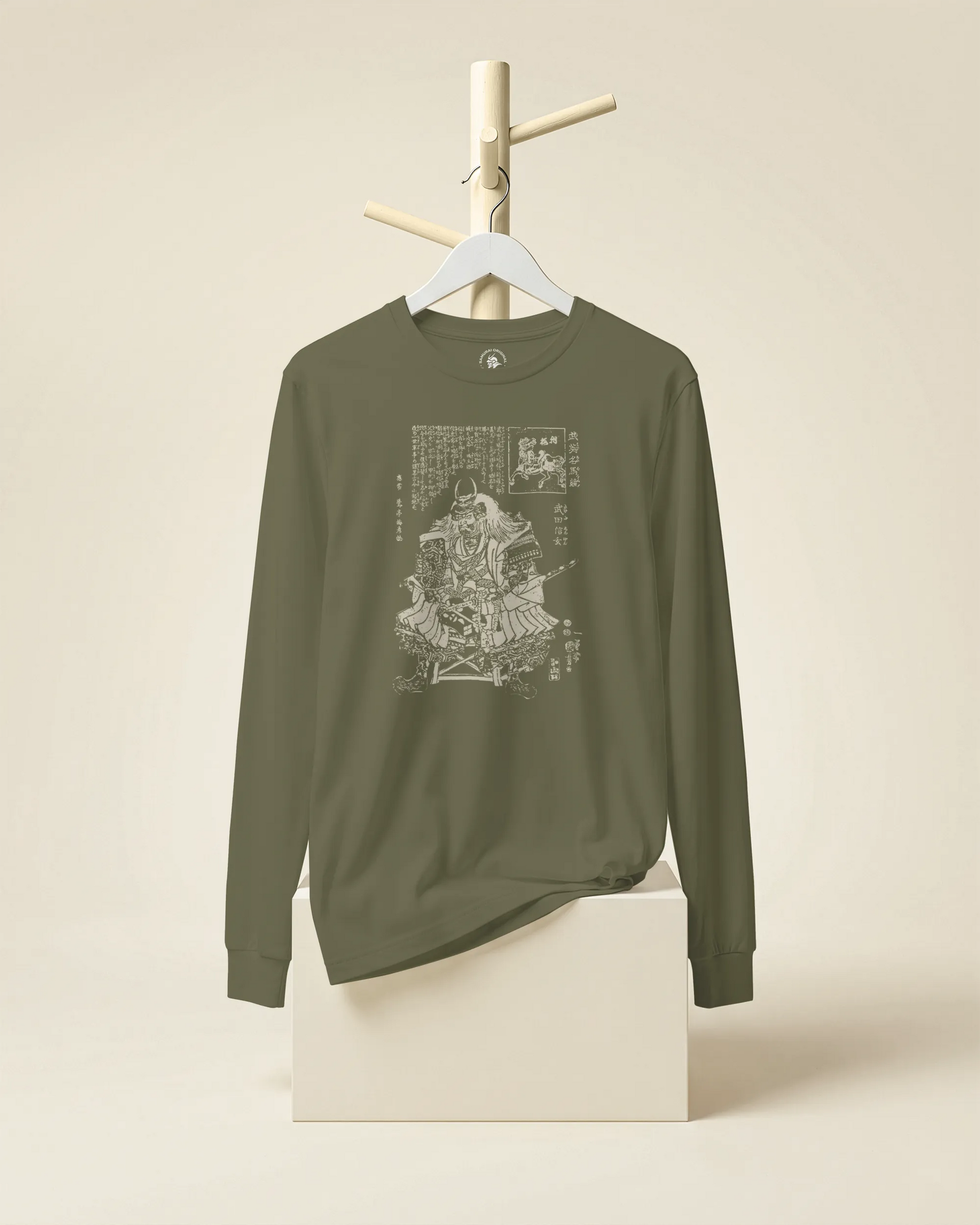 Takeda Shingen Daimyo Ukiyo-e Unisex Long Sleeve Tee - Samurai Original