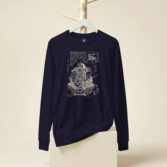 Takeda Shingen Daimyo Ukiyo-e Unisex Long Sleeve Tee - Samurai Original