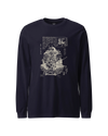 Takeda Shingen Daimyo Ukiyo-e Unisex Long Sleeve Tee Navy - Samurai Original