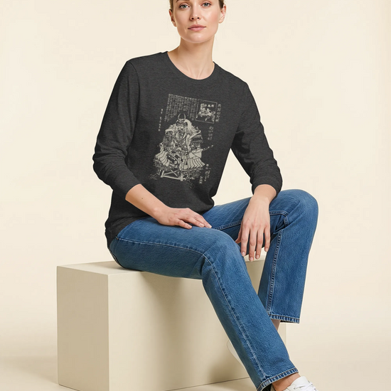 Takeda Shingen Daimyo Ukiyo-e Unisex Long Sleeve Tee - Samurai Original