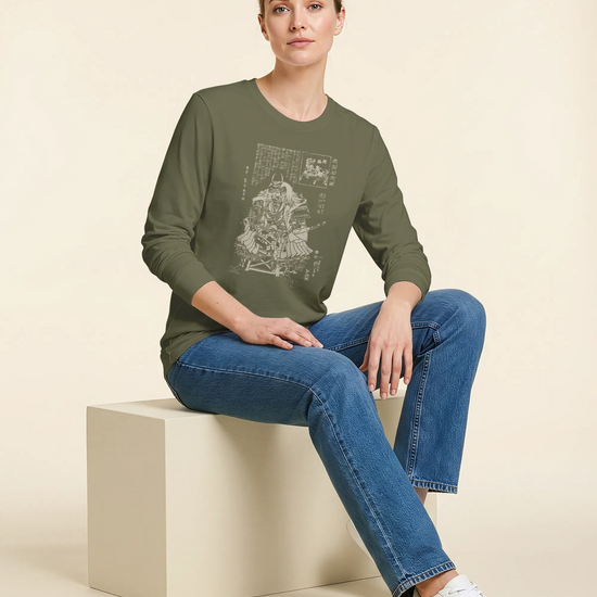 Takeda Shingen Daimyo Ukiyo-e Unisex Long Sleeve Tee - Samurai Original