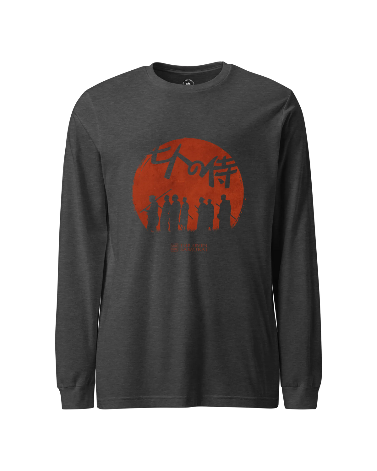The Seven Samurai Unisex Long Sleeve Tee Dark Grey Heather - Samurai Original