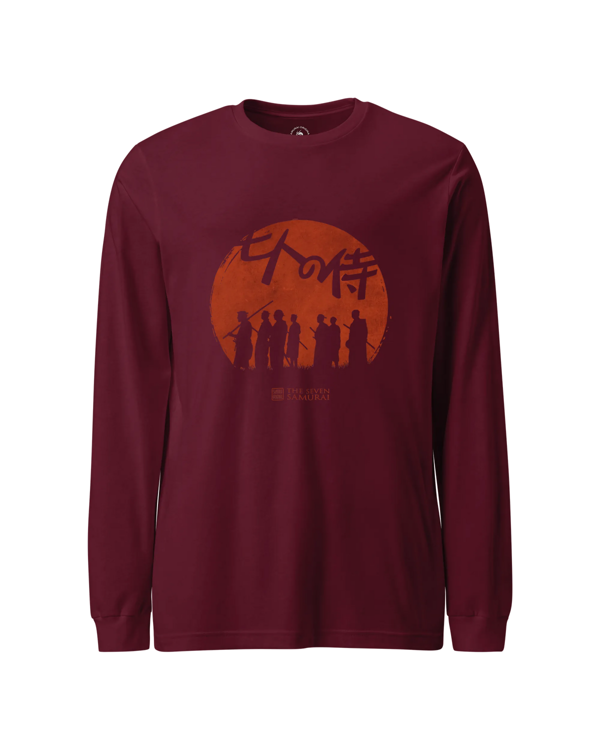 The Seven Samurai Unisex Long Sleeve Tee Maroon - Samurai Original