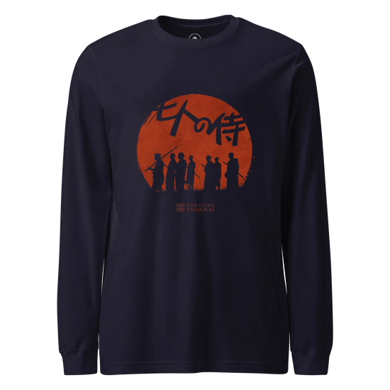 The Seven Samurai Unisex Long Sleeve Tee Navy - Samurai Original