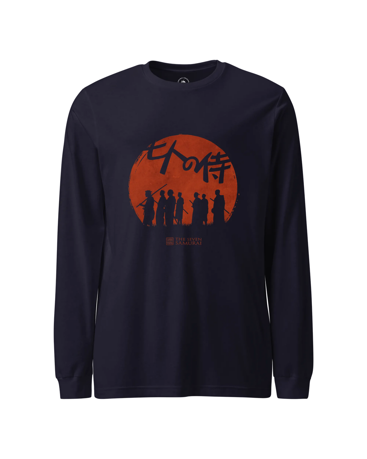 The Seven Samurai Unisex Long Sleeve Tee Navy - Samurai Original