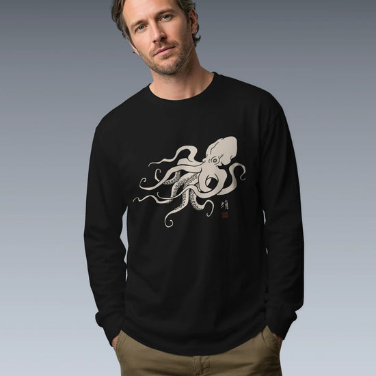 Octopus Graphic Art Unisex Long Sleeve Tee - Samurai Original