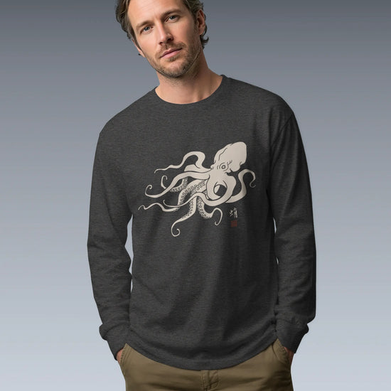 Octopus Graphic Art Unisex Long Sleeve Tee - Samurai Original