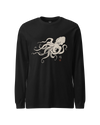 Octopus Graphic Art Unisex Long Sleeve Tee Black - Samurai Original