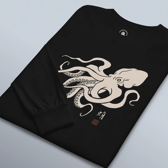 Octopus Graphic Art Unisex Long Sleeve Tee - Samurai Original