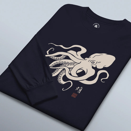 Octopus Graphic Art Unisex Long Sleeve Tee - Samurai Original