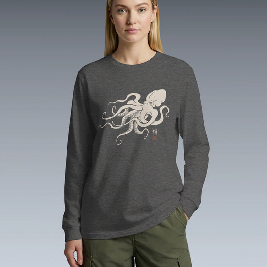 Octopus Graphic Art Unisex Long Sleeve Tee - Samurai Original