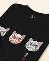 The Kabuki Neko Trio Unisex Long Sleeve Tee - Samurai Original