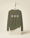 The Kabuki Neko Trio Unisex Long Sleeve Tee - Samurai Original