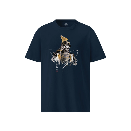 The Kagemusha Sumi-e Organic T-shirt French Navy - Samurai Original