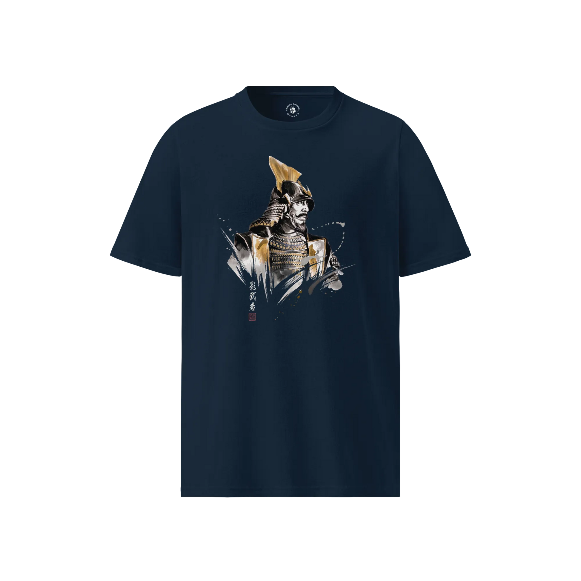 The Kagemusha Sumi-e Organic T-shirt French Navy - Samurai Original