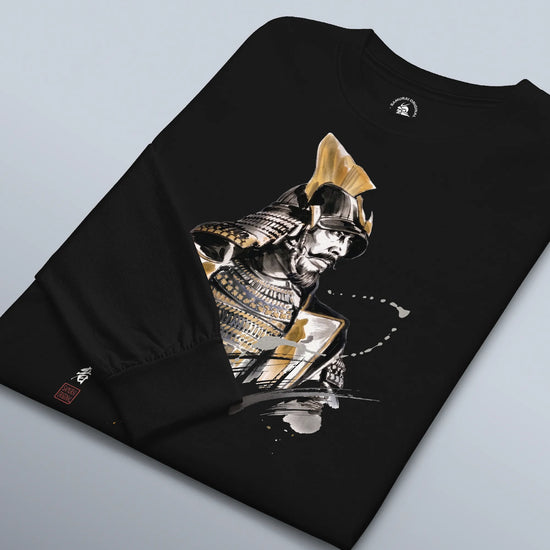 The Kagemusha Sumi-e Japanese Art Unisex Long Sleeve Tee - Samurai Original
