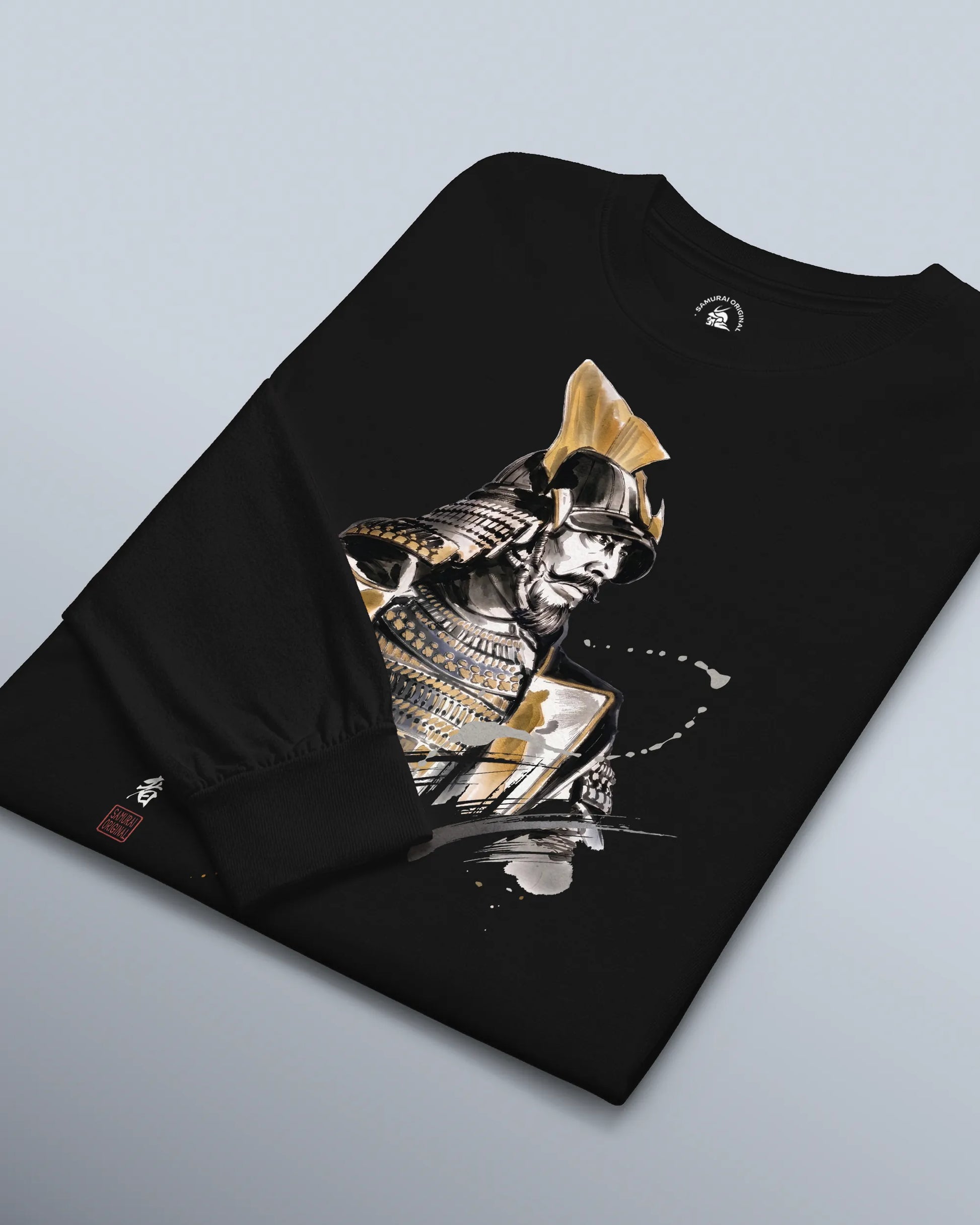The Kagemusha Sumi-e Japanese Art Unisex Long Sleeve Tee - Samurai Original