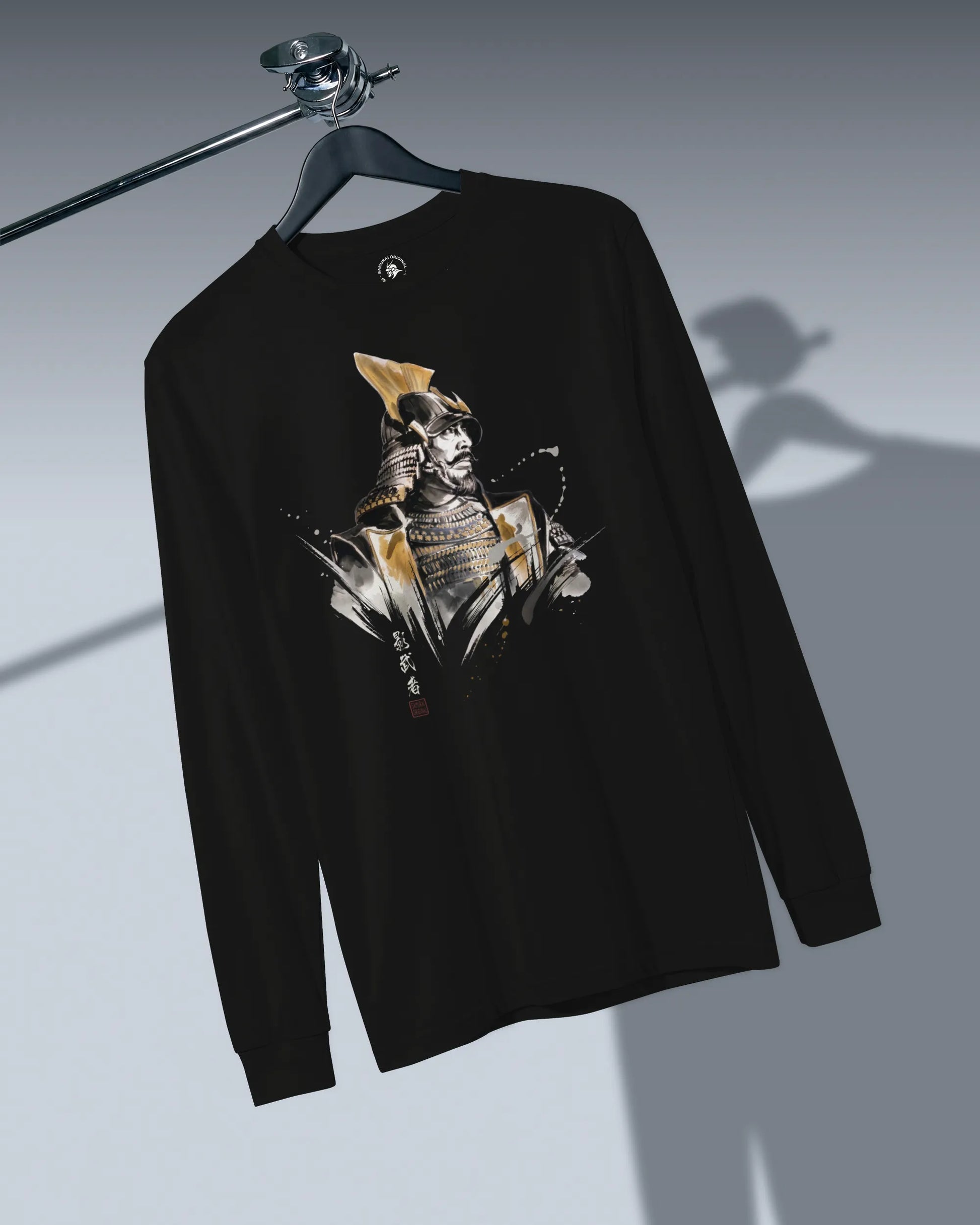 The Kagemusha Sumi-e Japanese Art Unisex Long Sleeve Tee - Samurai Original