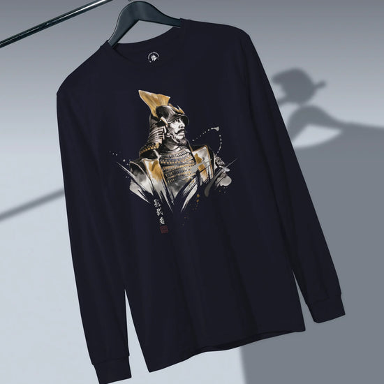 The Kagemusha Sumi-e Japanese Art Unisex Long Sleeve Tee - Samurai Original