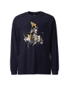 The Kagemusha Sumi-e Japanese Art Unisex Long Sleeve Tee Navy - Samurai Original