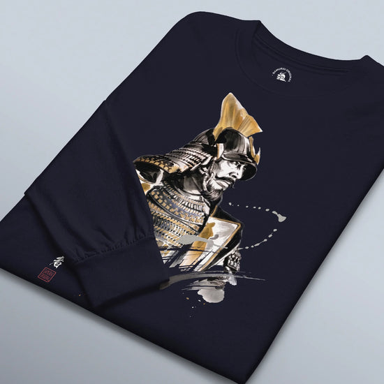 The Kagemusha Sumi-e Japanese Art Unisex Long Sleeve Tee - Samurai Original