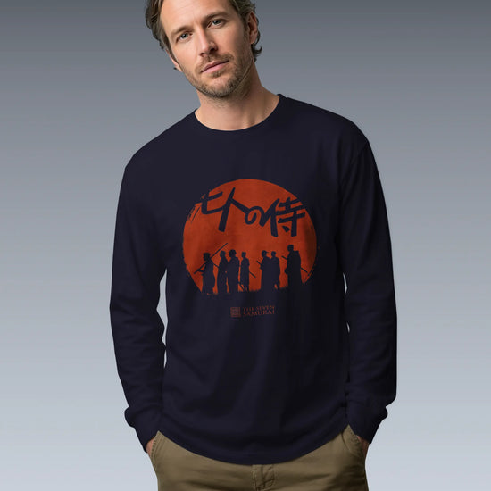 The Seven Samurai Japanese Art Unisex Long Sleeve Tee - Samurai Original