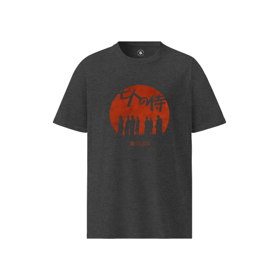 The Seven Samurai Unisex Organic T-shirt Dark Heather Grey - Samurai Original