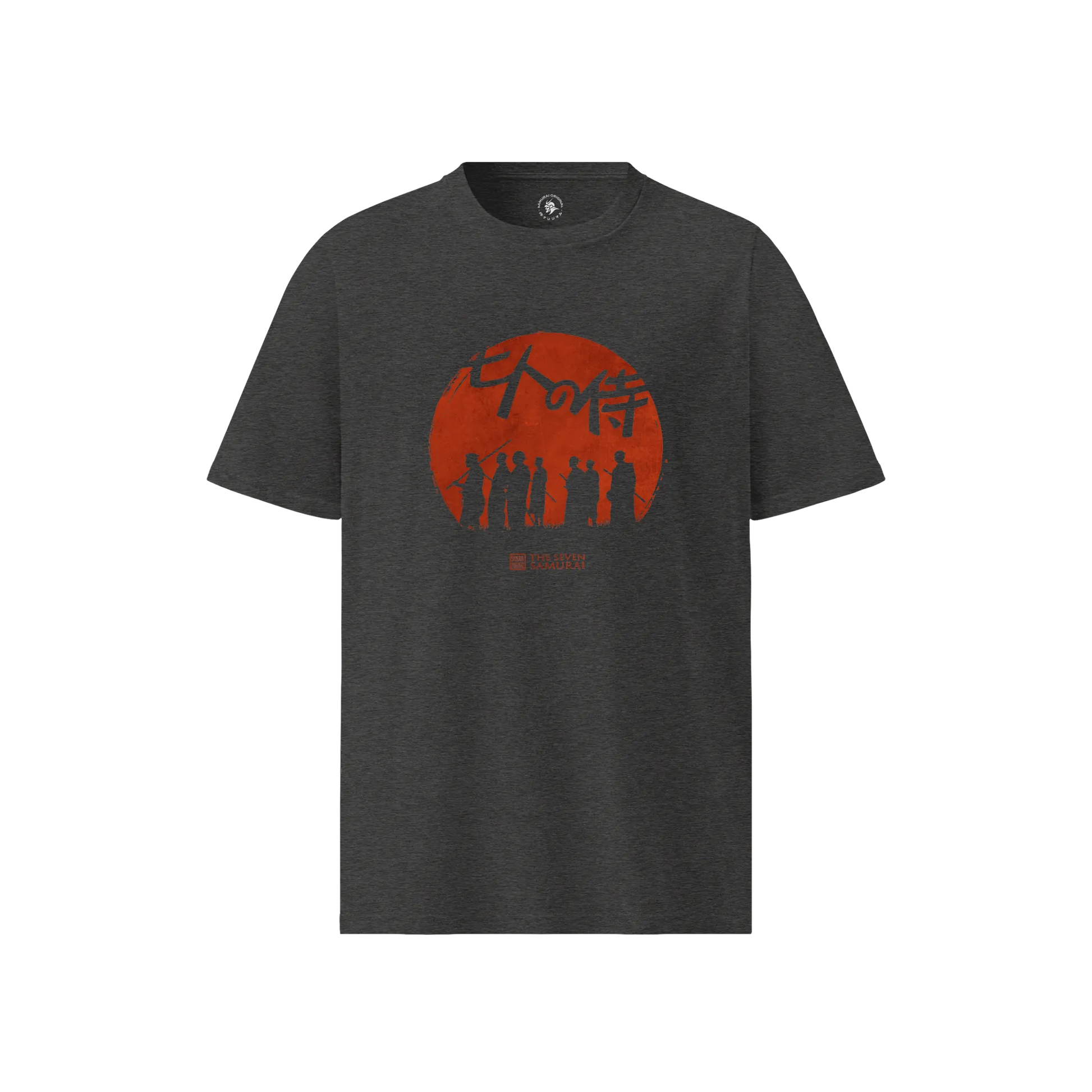 The Seven Samurai Unisex Organic T-shirt Dark Heather Grey - Samurai Original