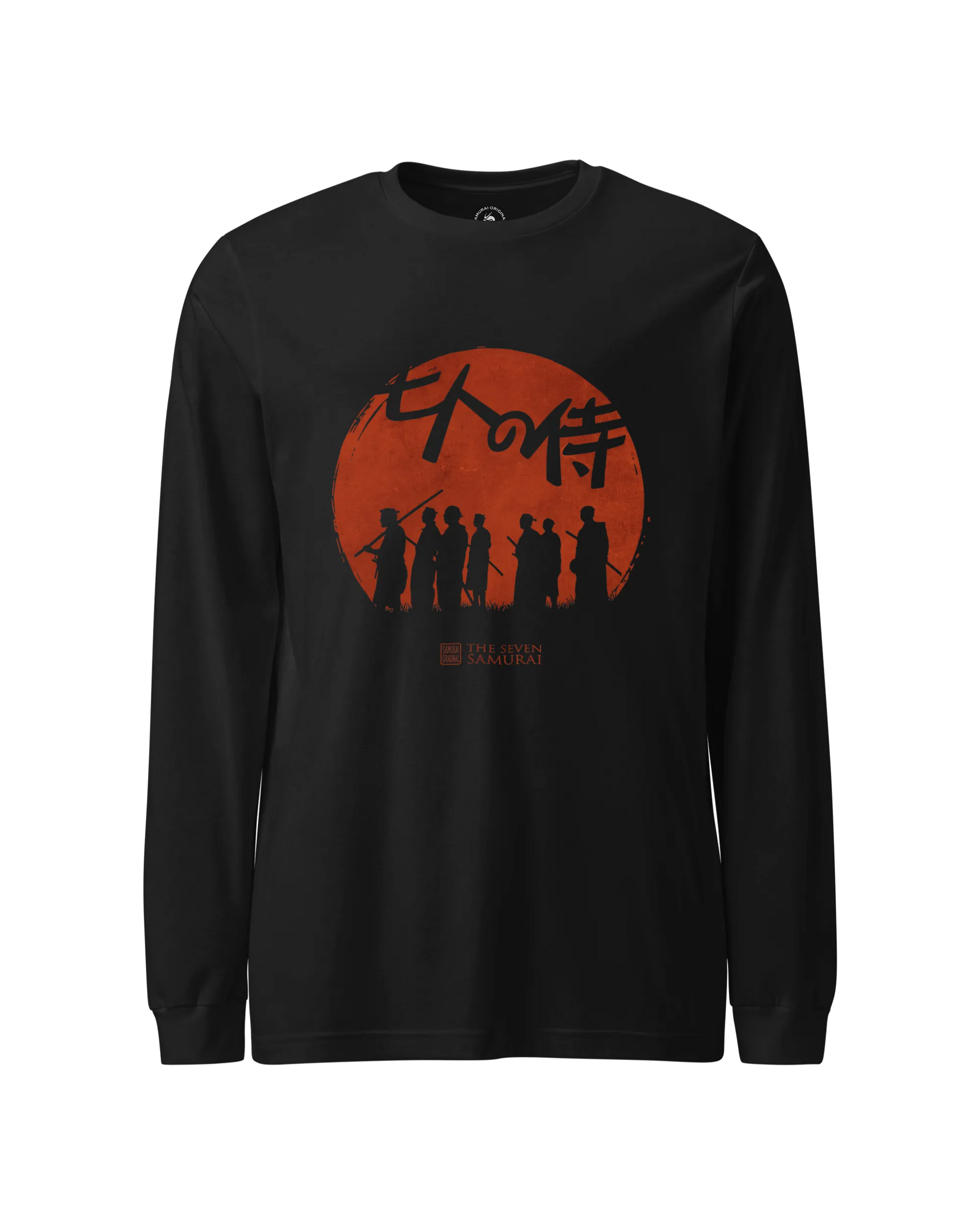 The Seven Samurai Japanese Art Unisex Long Sleeve Tee Black - Samurai Original