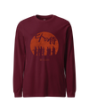 The Seven Samurai Japanese Art Unisex Long Sleeve Tee Maroon - Samurai Original