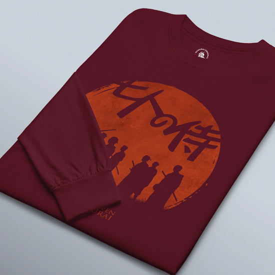 The Seven Samurai Japanese Art Unisex Long Sleeve Tee - Samurai Original