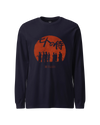 The Seven Samurai Japanese Art Unisex Long Sleeve Tee Navy - Samurai Original