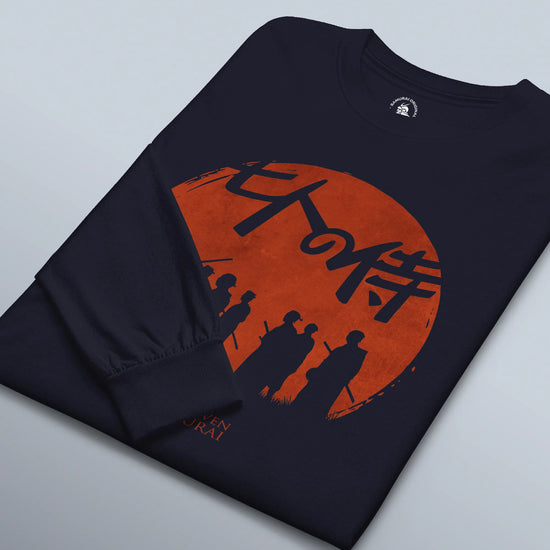 The Seven Samurai Japanese Art Unisex Long Sleeve Tee - Samurai Original
