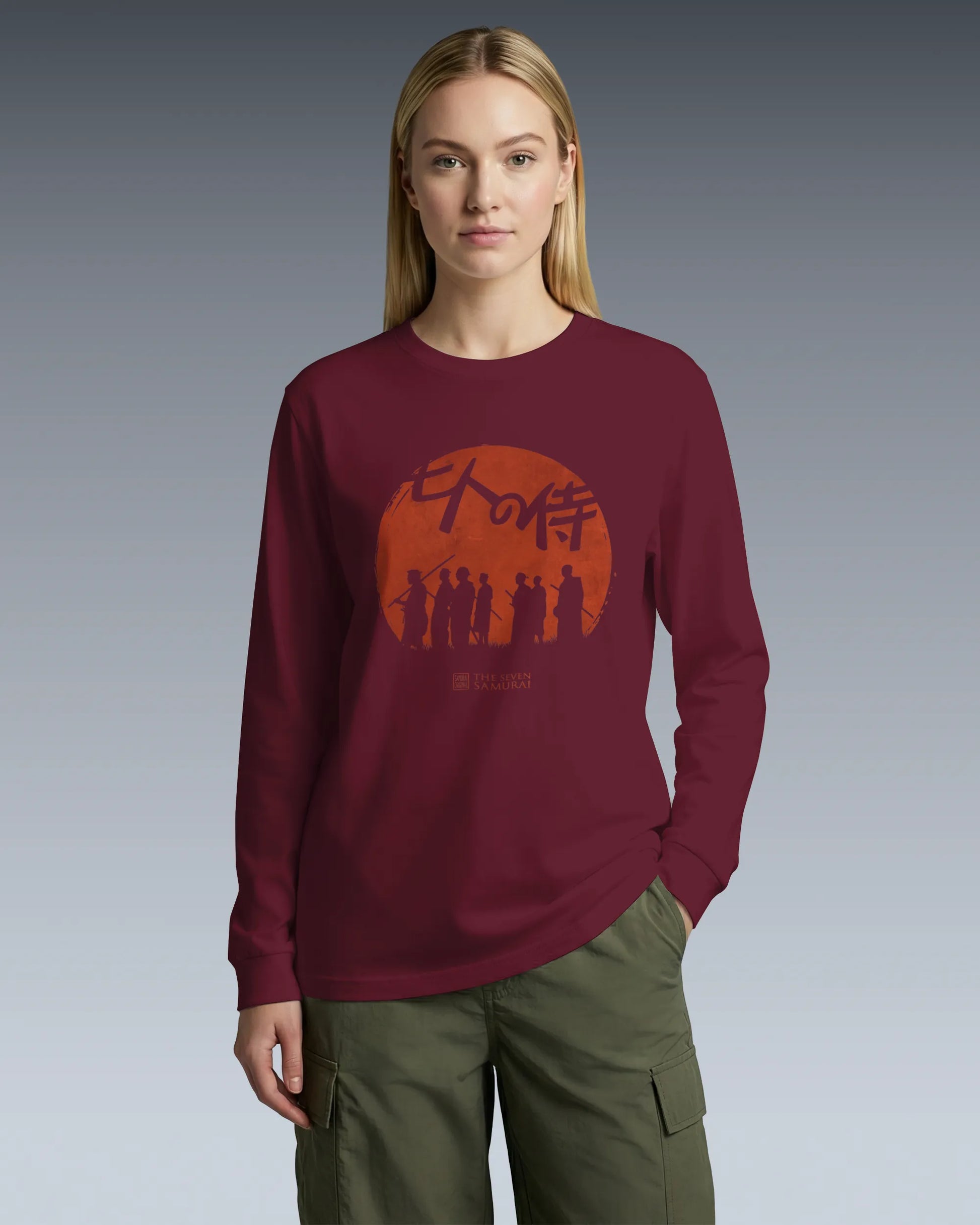 The Seven Samurai Japanese Art Unisex Long Sleeve Tee - Samurai Original