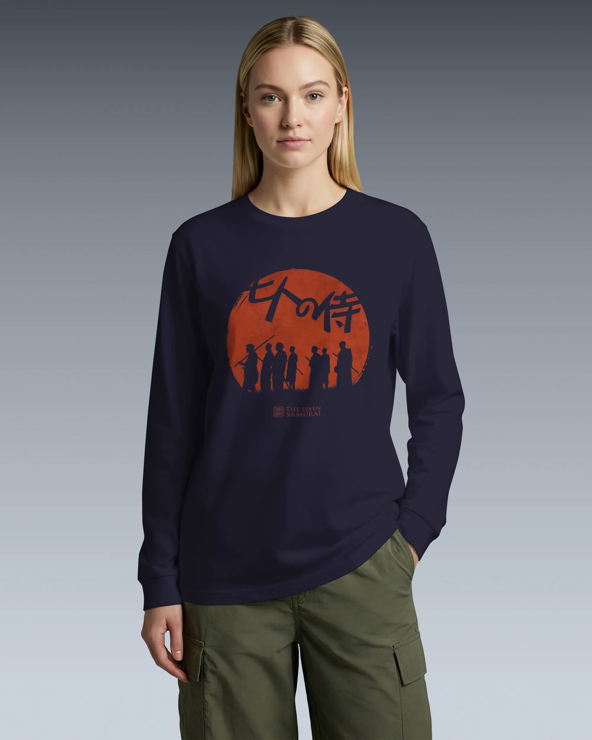 The Seven Samurai Japanese Art Unisex Long Sleeve Tee - Samurai Original