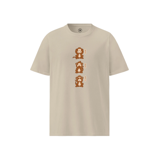 Three wise monkey Ukiyo-e Unisex organic t-shirt