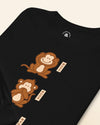 Three wise monkey Ukiyo-e Unisex Long Sleeve Tee