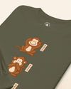 Three wise monkey Ukiyo-e Unisex Long Sleeve Tee