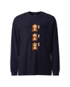 Three wise monkey Ukiyo-e Unisex Long Sleeve Tee