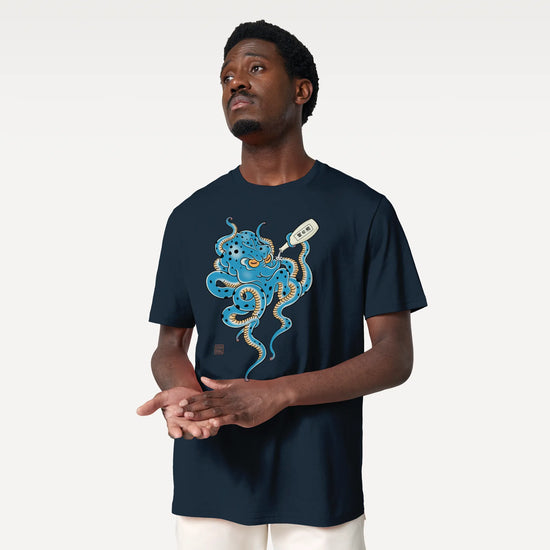 Tipsy Octopus Japanese Sake Organic T-Shirt - Samurai Original