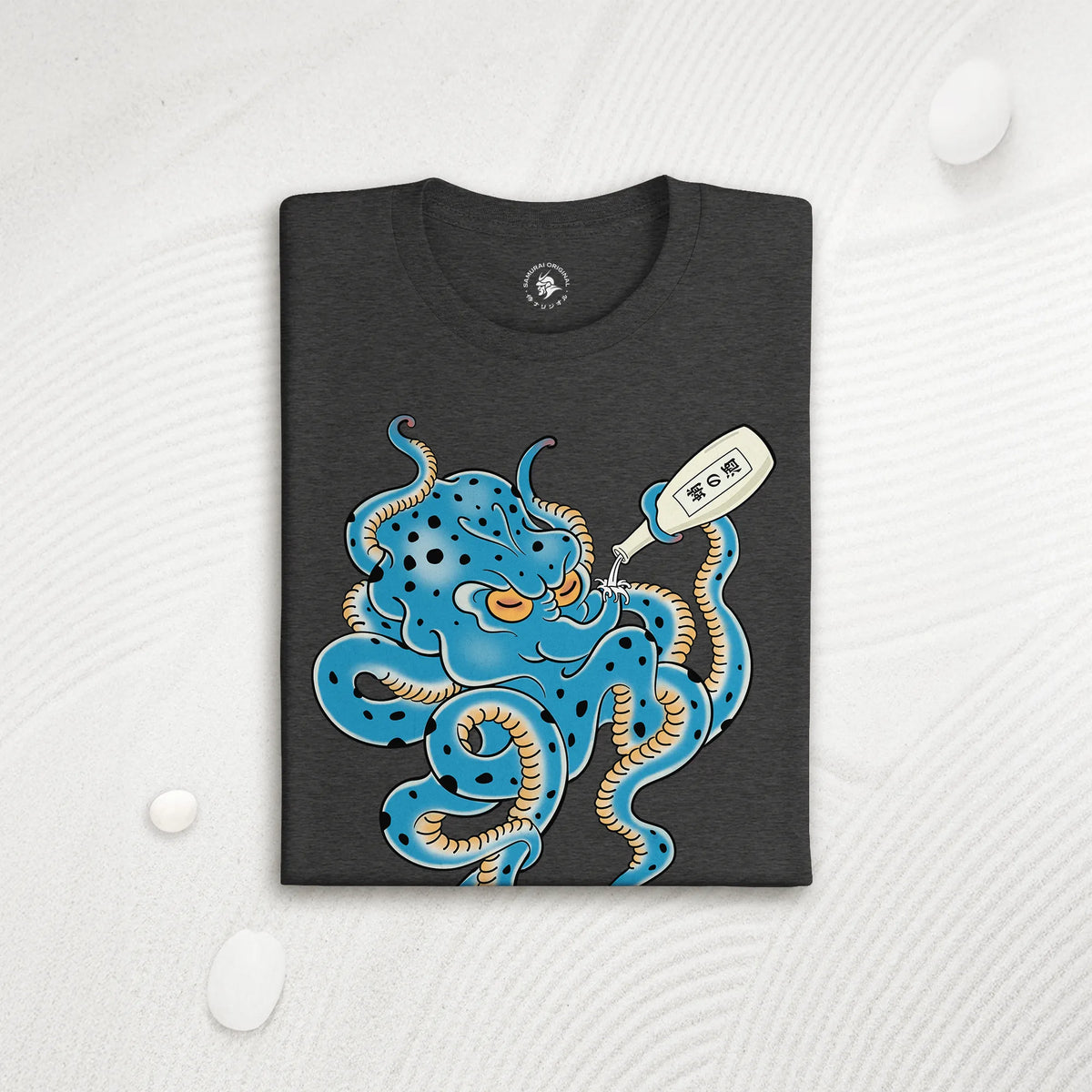 Tipsy Octopus Japanese Sake Organic T-Shirt - Samurai Original
