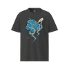 Tipsy Octopus Japanese Sake Organic T-Shirt Dark Heather Grey - Samurai Original